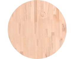 vidaXL - Tafelblad - rond - Ø60x1,5 - cm - massief - beukenhout