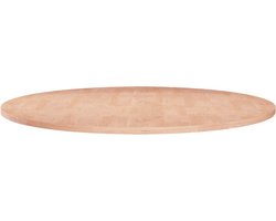 vidaXL - Tafelblad - rond - Ø60x1,5 - cm - onbehandeld - massief - eikenhout