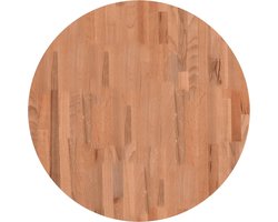 vidaXL - Tafelblad - rond - Ø70x1,5 - cm - massief - beukenhout
