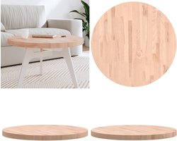 vidaXL Tafelblad rond Ø70x4 cm massief beukenhout - Tafelblad - Tafelbladen - Vervangend Tafelblad - Blad