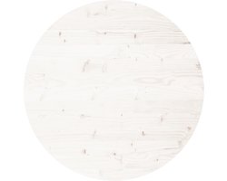 vidaXL - Tafelblad - rond - Ø80x3 - cm - massief - grenenhout - wit
