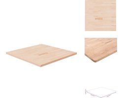 vidaXL Tafelblad - Tafel - Houten Tafelblad - Tafels - Tafelblad vierkant 70x70x2,5 cm onbehandeld massief eikenhout