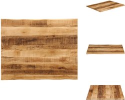 vidaXL Tafelblad - Tafelbladen - Vervangend Tafelblad - Meubelpaneel - Tafelblad met natuurlijke rand 100x80x2,5 cm massief mangohout