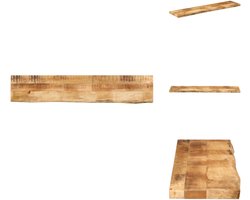 vidaXL Tafelblad - Tafelbladen - Vervangend Tafelblad - Meubelpaneel - Tafelblad met natuurlijke rand 160x20x2,5 cm massief mangohout