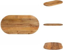 vidaXL Tafelblad - Tafelbladen - Vervangend Tafelblad - Meubelpaneel - Tafelblad ovaal 110x50x2,5 cm massief mangohout