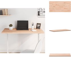 vidaXL Tafelblad - Tafelbladen - Vervangend Tafelblad - Meubelpaneel - Tafelblad rechthoekig 100x50x2,5 cm massief beukenhout