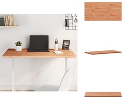 vidaXL Tafelblad - Tafelbladen - Vervangend Tafelblad - Meubelpaneel - Tafelblad rechthoekig 100x50x2,5 cm massief beukenhout