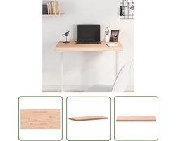 vidaXL Tafelblad - Tafelbladen - Vervangend Tafelblad - Meubelpaneel - Tafelblad rechthoekig 100x50x4 cm massief beukenhout