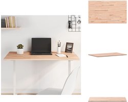 vidaXL Tafelblad - Tafelbladen - Vervangend Tafelblad - Meubelpaneel - Tafelblad rechthoekig 100x60x1,5 cm massief beukenhout