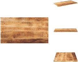 vidaXL Tafelblad - Tafelbladen - Vervangend Tafelblad - Meubelpaneel - Tafelblad rechthoekig 100x60x2,5 cm massief ruw mangohout