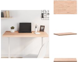 vidaXL Tafelblad - Tafelbladen - Vervangend Tafelblad - Meubelpaneel - Tafelblad rechthoekig 100x60x4 cm massief beukenhout