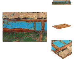 vidaXL Tafelblad - Tafelbladen - Vervangende Tafelblad - Vervangende Tafelbladen - Tafelblad rechthoekig 25-27 mm 60x90 cm massief gerecycled hout
