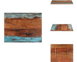 vidaXL Tafelblad - Tafelbladen - Vervangende Tafelblad - Vervangende Tafelbladen - Tafelblad rechthoekig 25-27 mm 70x90 cm massief gerecycled hout