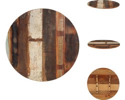 vidaXL Tafelblad - Tafelbladen - Vervangende Tafelblad - Vervangende Tafelbladen - Tafelblad rond 15-16 mm 70 cm massief gerecycled hout