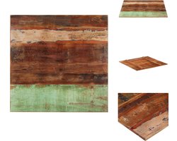 vidaXL Tafelblad - Tafelbladen - Vervangende Tafelblad - Vervangende Tafelbladen - Tafelblad vierkant 15-16 mm 80x80 cm massief gerecycled hout