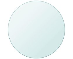 vidaXL - Tafelblad - van - gehard - glas - 300 - mm - rond