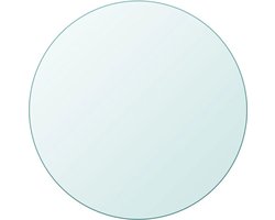 vidaXL - Tafelblad - van - gehard - glas - 400 - mm - rond