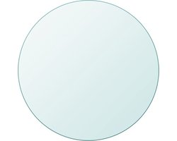 vidaXL - Tafelblad - van - gehard - glas - 600 - mm - rond
