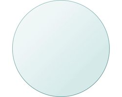 vidaXL - Tafelblad - van - gehard - glas - 900 - mm - rond
