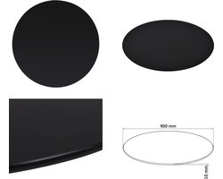 vidaXL - Tafelblad - van - gehard - glas - 900 - mm - rond