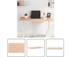 vidaXL Tafelblad Vervangen - Houten Tafelblad - Tafelblad rechthoekig 100x60x1,5 cm massief beukenhout - Beukenhout Tafelblad - Bartafel Blad - Bijzet Tafellaag