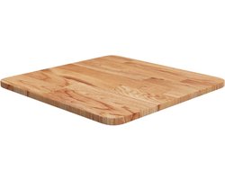 vidaXL - Tafelblad - vierkant - 40x40x1,5cm - massief - eiken - lichtbruin