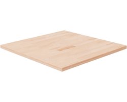 vidaXL - Tafelblad - vierkant - 70x70x2,5 - cm - onbehandeld - massief - eikenhout