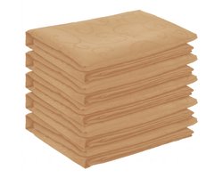 vidaXL - Tafelkleed - 5 - st - Beige - Diam. - 160 - cm - Rond