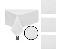 vidaXL Tafelkleed - Tafelkleden - Statafelkleed - Statafelkleden - Tafelkleden wit 5 stuks 250 x 130 cm