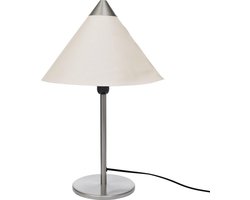 vidaXL Tafellamp chroom met witte kap (set van 2)