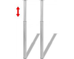 vidaXL - Tafelpoten - telescopisch - roestvrij - staal - - 710 - mm - - - 1100 - mm - 2 - st