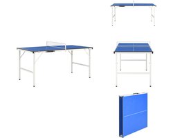 vidaXL - Tafeltennistafel - 152x76x66 - cm - met - net - 152x76x66 - cm - blauw