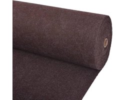 vidaXL - Tapijt - 1,2x20 - m - ribstof - bruin