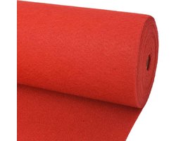 vidaXL - Tapijt - effen - 1,2x12 - m - rood