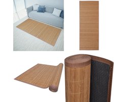 vidaXL Tapijt rechthoekig 80x300 cm bamboe bruin - Tapijt - Tapijten - Vloerkleed - Vloermat