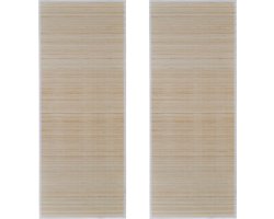 vidaXL - Tapijten - 2 - st - rechthoekig - 120x180 - cm - bamboe - natuurlijk