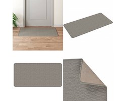 vidaXL Tapijtloper 50x100 cm sisal-look zilverkleurig - Tapijtloper - Tapijtlopers - Gangloper - Tapijt Loper