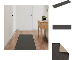 vidaXL - Tapijtloper - 50x200 - cm - sisal-look - antracietkleurig