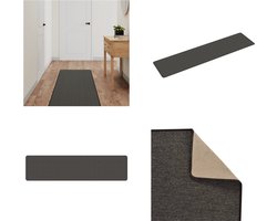 vidaXL Tapijtloper 50x200 cm sisal-look antracietkleurig - Tapijtloper - Tapijtlopers - Gangloper - Tapijt Loper