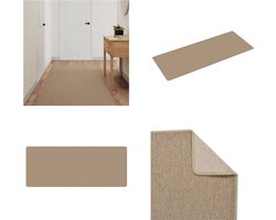 vidaXL Tapijtloper 80x200 cm sisal-look zandkleurig - Tapijtloper - Tapijtlopers - Gangloper - Tapijt Loper