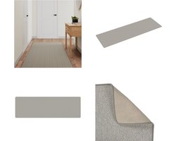vidaXL Tapijtloper 80x250 cm sisal-look taupe - Tapijtloper - Tapijtlopers - Gangloper - Tapijt Loper