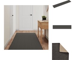 vidaXL - Tapijtloper - 80x400 - cm - sisal-look - antracietkleurig
