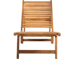 vidaXL Teak Hout - Ligbed - Ligbed massief teakhout - Lounge Stoel - Buitendecoratie - Tuinset