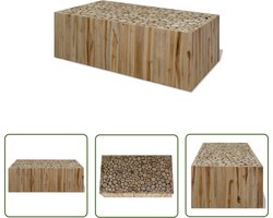 vidaXL Teak Houten Meubilair - Salontafel - Salontafel 90x50x30 cm echt teakhout - Kamerdecoratie - Livingroom Furniture - Vintage Style