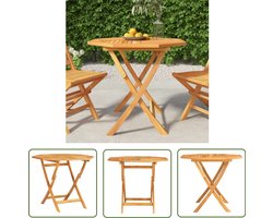 vidaXL Teak Houten Tafel - Tuin Tafel - Tuintafel inklapbaar 85x85x76 cm massief teakhout - Inklapbare Tafel - Buitentafel - Eetkamertafel