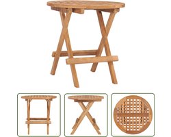 vidaXL Teak Tafel - Tuin Tafel - Tuintafel inklapbaar 50x50x50 cm massief teakhout - Inklapbare Tafel - Buitentafel - Patio Tafel