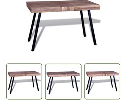 vidaXL Teak Tafel - Tweedehands Meubilair - Tafel gerecycled teakhout - Salontafel - Bijzettafel - Vintage Tafel