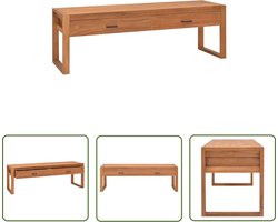 vidaXL Teakwood - Tv-meubel - Tv-meubel 140x40x45 cm teakhout - Houten Tv-tafel - Rustic Style - Salon Meubilair