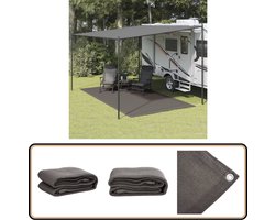 vidaXL Tenttapijt 200x400 cm - Antraciet Tenttapijt - Camping Accessoires - Outdoor Vloer - Veranda Tapijt - Regenproof Tapijt