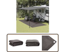 vidaXL Tenttapijt - Antraciet - 250x500 cm - Weerbestendig Tenttapijt - Kampeeraccessoires - Outdoor Tapijt - Veranda Tapijt - Regenproof Tapijt